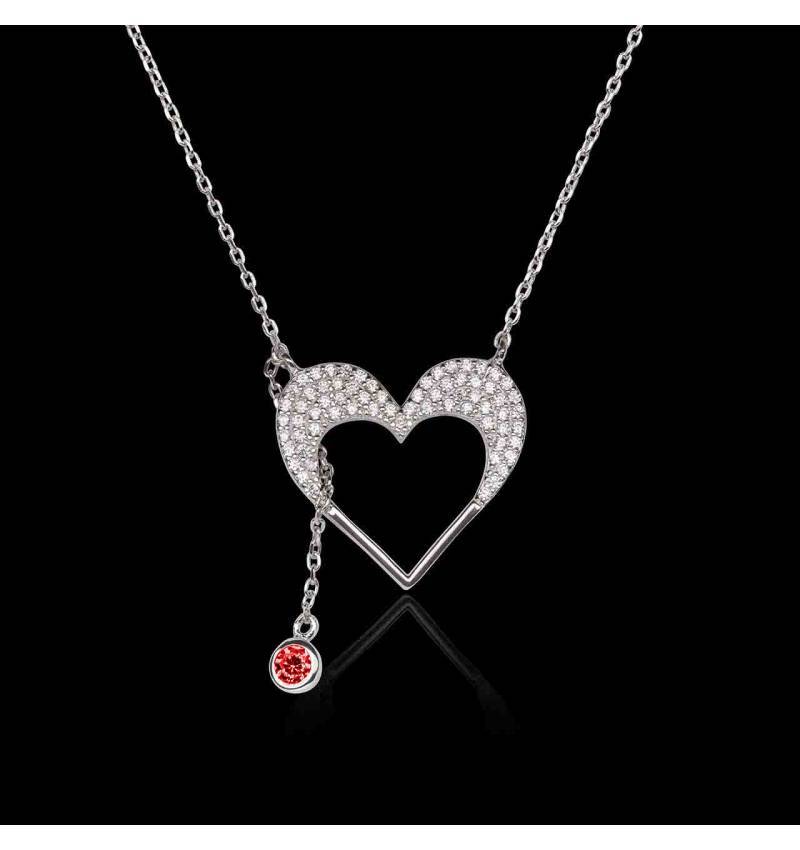 Pendentif rubis Coeur d'Amour