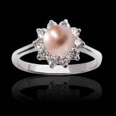 Bague perle rosée Ambrosia